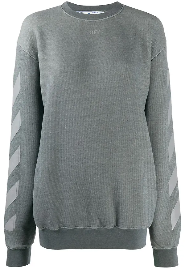 Off-White tröja med logotyp - Grå