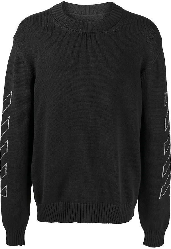 Off-White tröja med piltryck - Svart