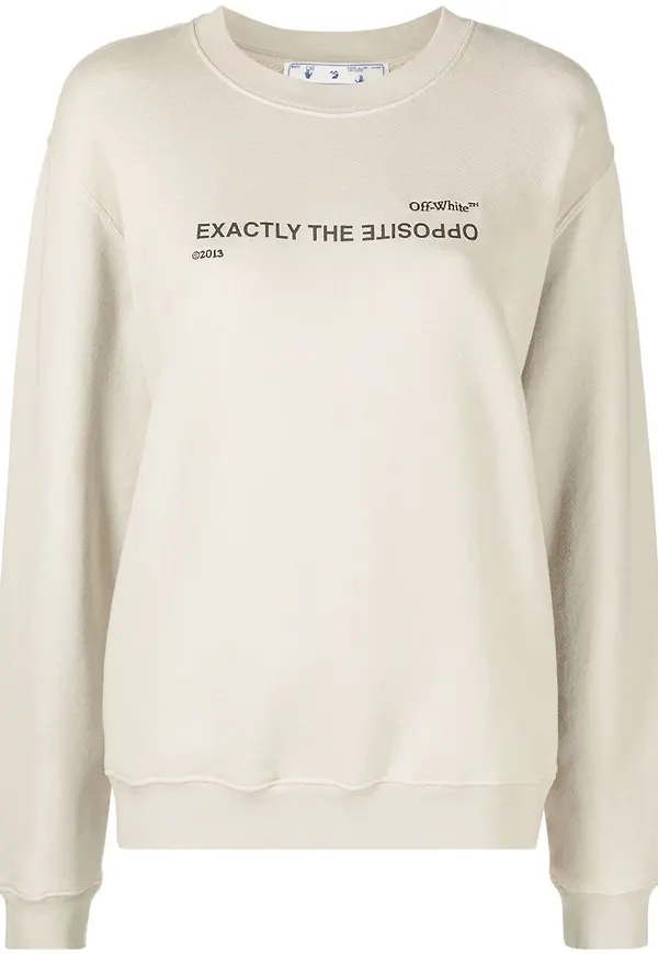 Off-White tröja med slogan - Neutral