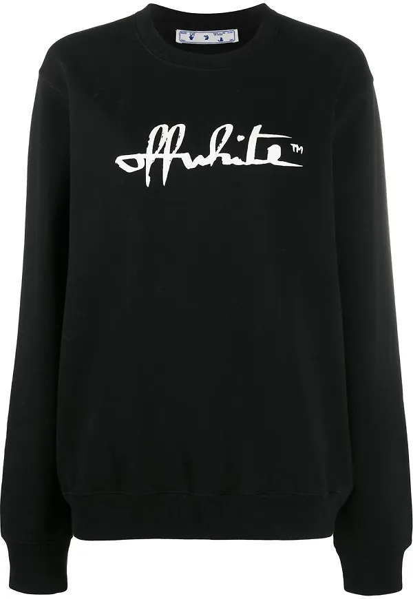 Off-White tröja med text - Svart