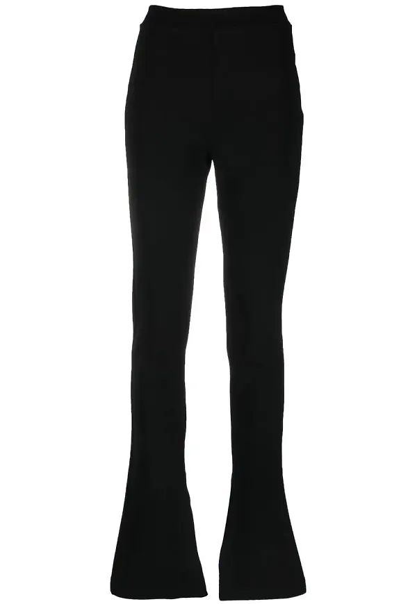Off-White utsvängda leggings i crêpe - Svart