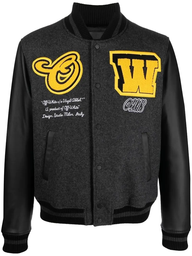 Off-White VARS CAT LEATHER JKT - Svart