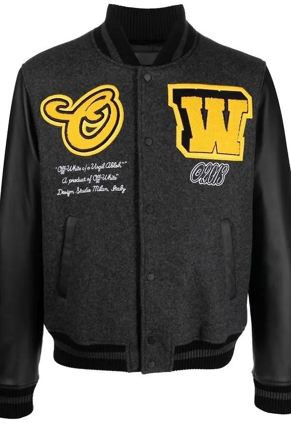 Off-White VARS CAT LEATHER JKT - Svart
