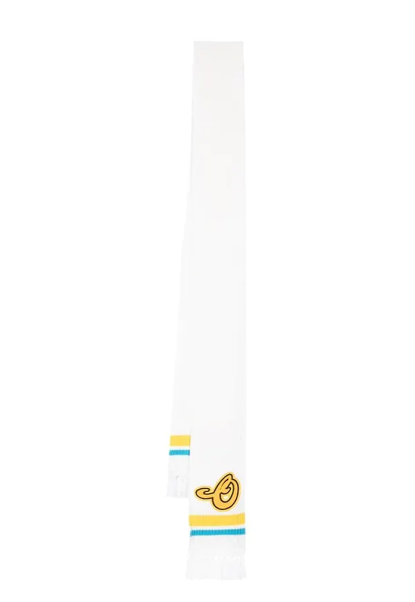 Off-White Varsity Hammer wool scarf - Vit