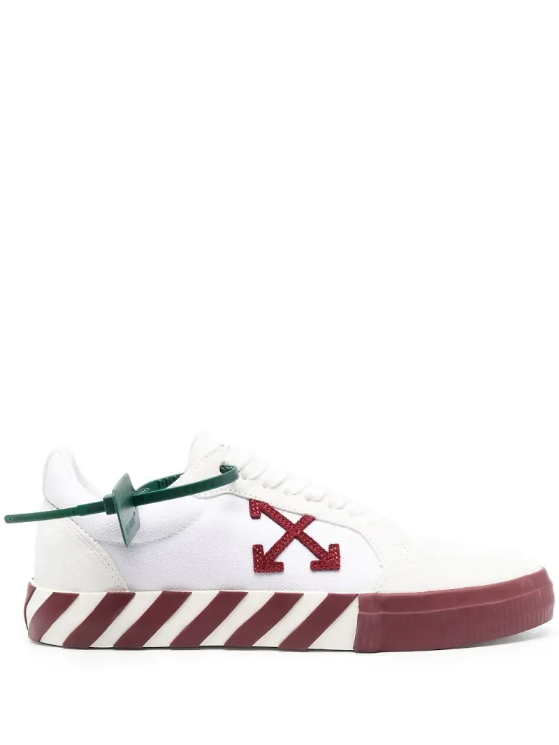 Off-White Vulcanized låga tygsneakers - Vit
