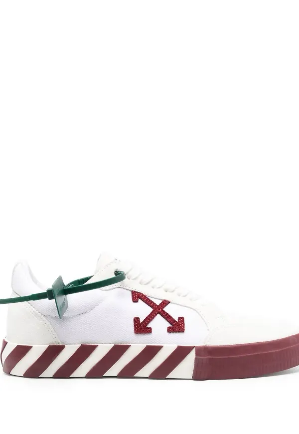 Off-White Vulcanized låga tygsneakers - Vit