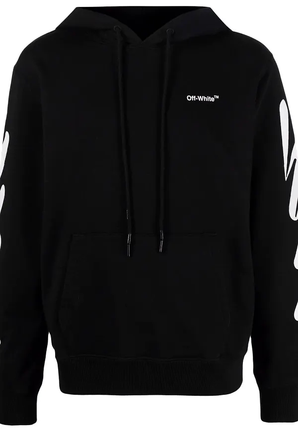 Off-White Wave Diag hoodie - Svart