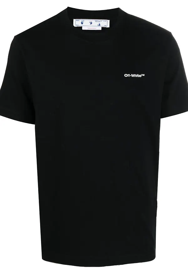 Off-White Wave Diag randig t-shirt - Svart