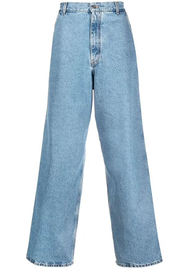 Off-White wide leg-jeans - Blå