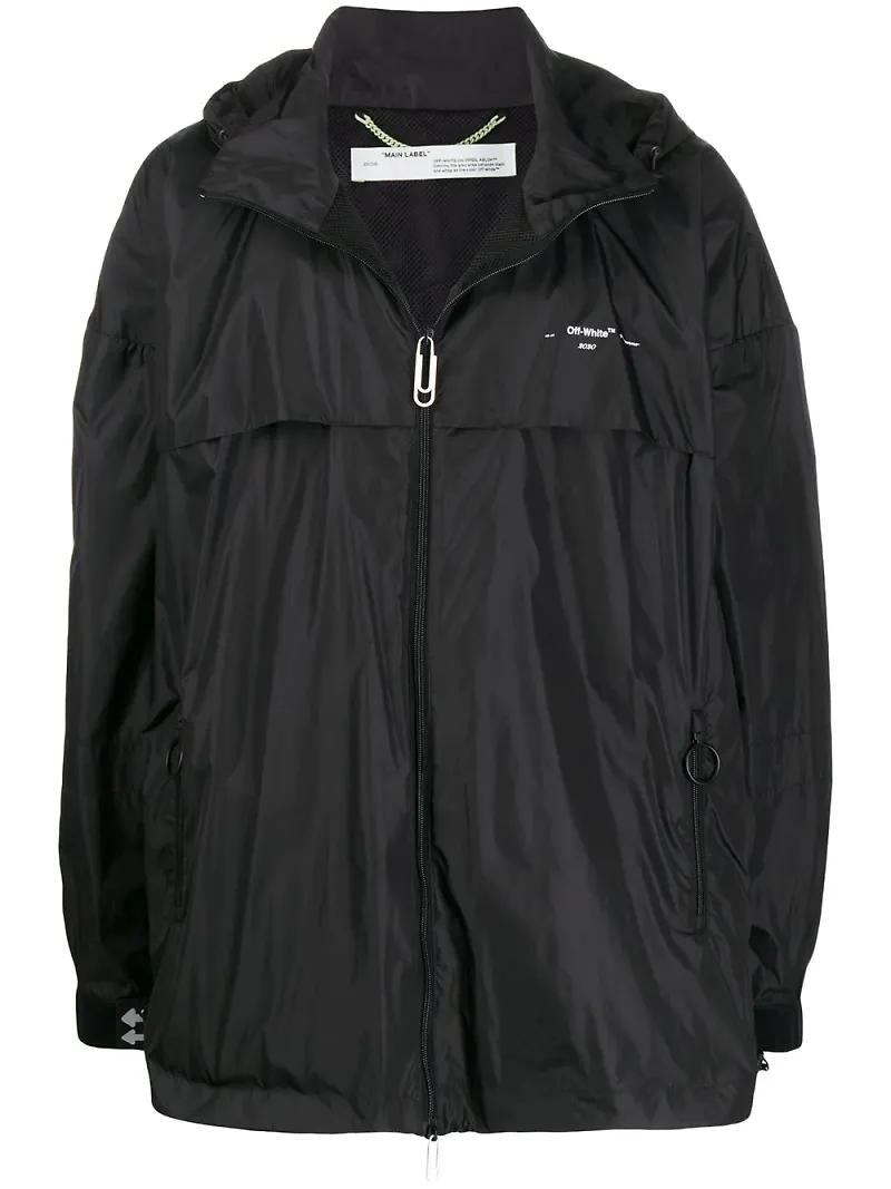 Off-White WINDBREAKER BLACK WHITE - Svart