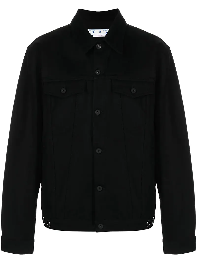 Off-White x Neen broderad jeansjacka - Svart