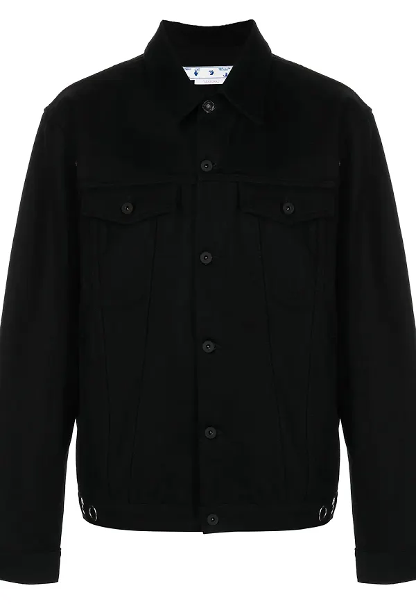 Off-White x Neen broderad jeansjacka - Svart