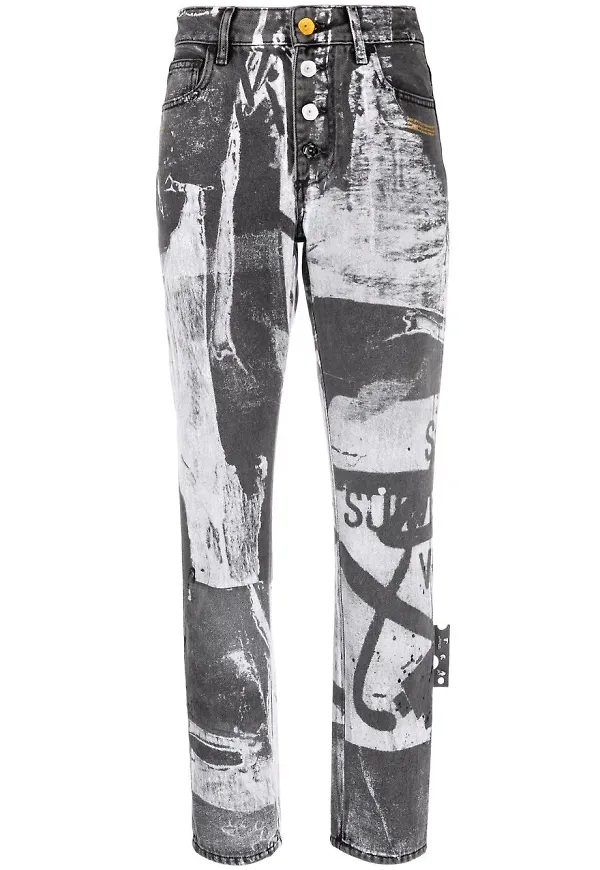 Off-White x Pablo Tomek byxor med hög midja - Svart