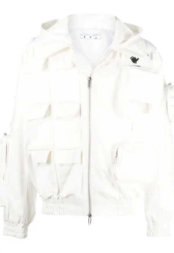 Off-White x teenage engineering bomberjacka - Vit
