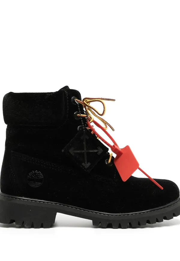 Off-White x Timberland stövletter - Svart