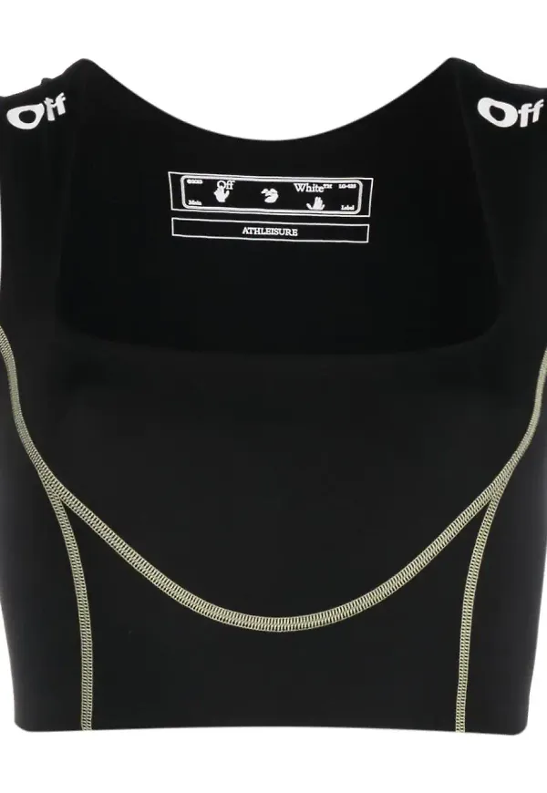 Off-White ärmlös croptop - Svart