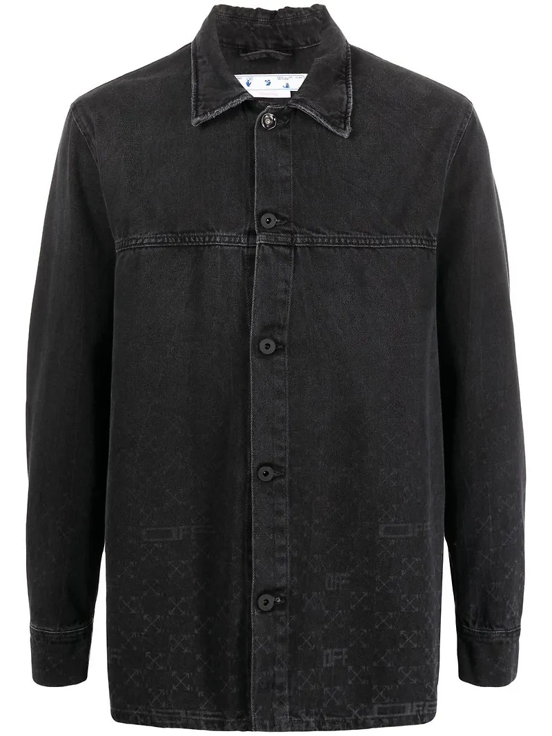 Off-White överskjorta i denim - Svart
