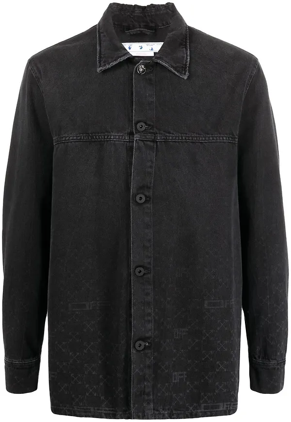 Off-White överskjorta i denim - Svart