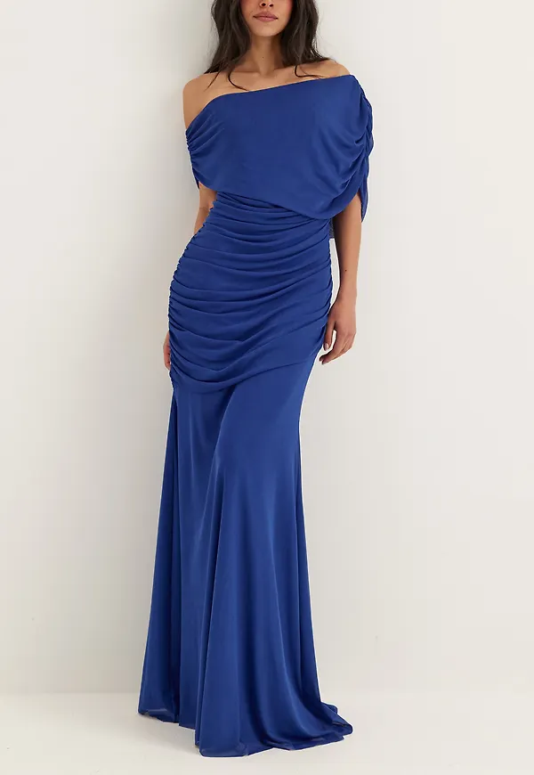 Off Shoulder Mesh Gown