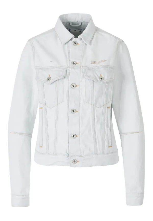 Off White - Jeansjackor - Vit - Dam - Storlek: S