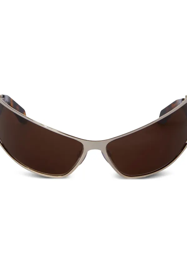 Off-White Eyewear Luna sköldpaddsfärgade solglasögon - Brun