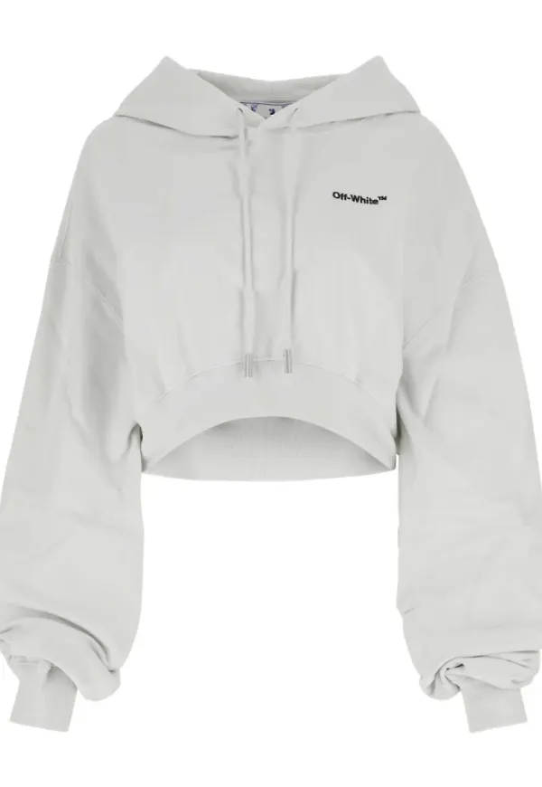 Off White Hoodies Vit, Dam
