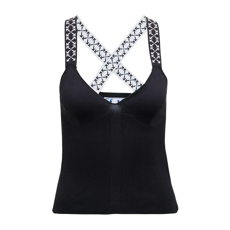 Off White Sleeveles topp Svart, Dam