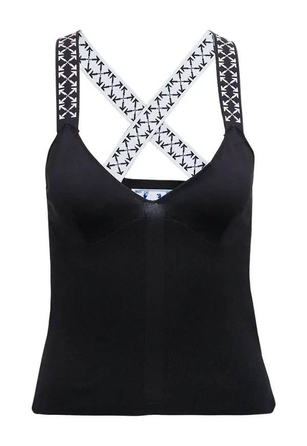 Off White Sleeveles topp Svart, Dam