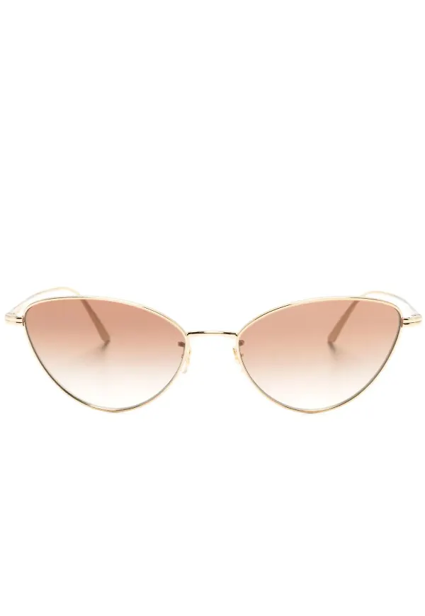 Oliver Peoples cat eye-solglasögon från 1998 - Guldfärgad