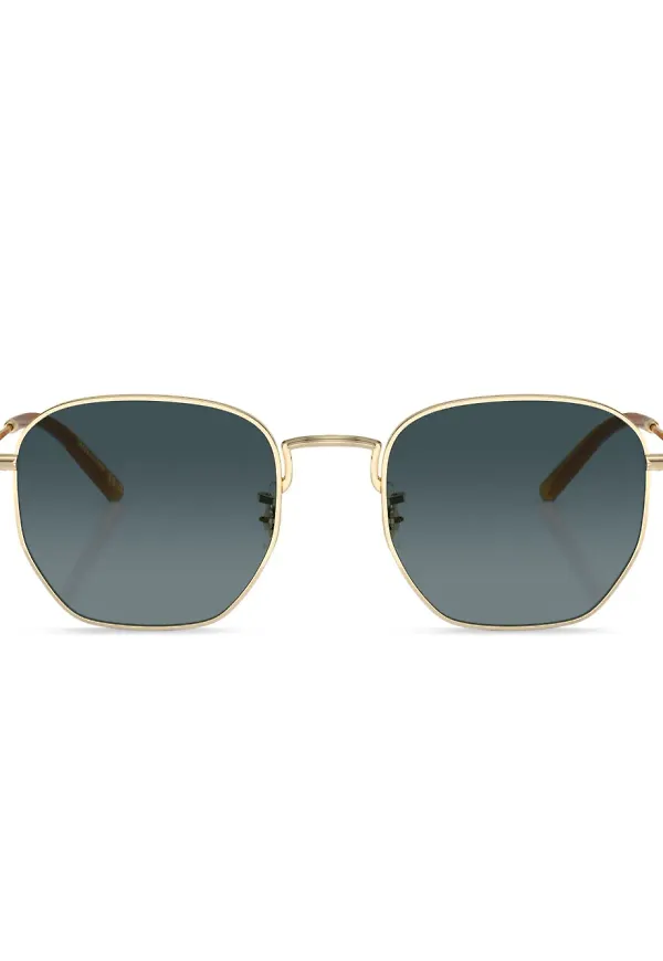 Oliver Peoples fyrkantiga solglasögon - Guldfärgad