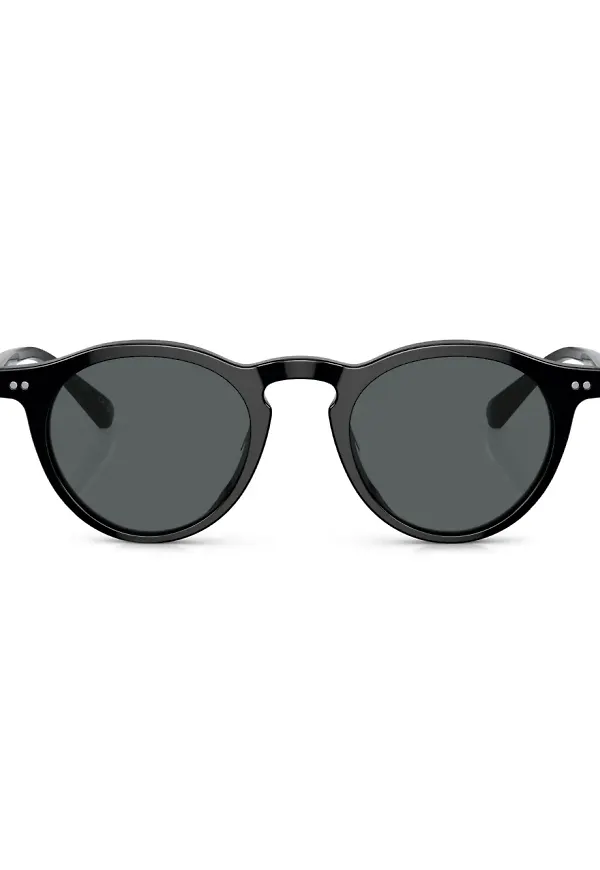 Oliver Peoples fyrkantiga solglasögon med runda bågar - Svart