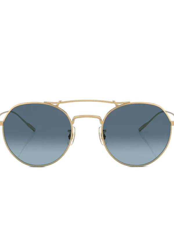 Oliver Peoples Reymont runda solglasögon - Guldfärgad