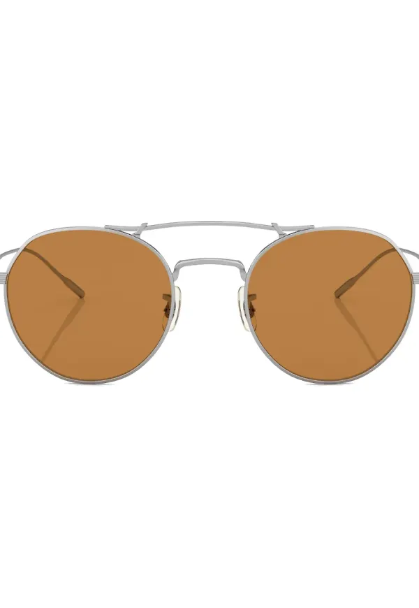 Oliver Peoples Reymont runda solglasögon - Silverfärgad