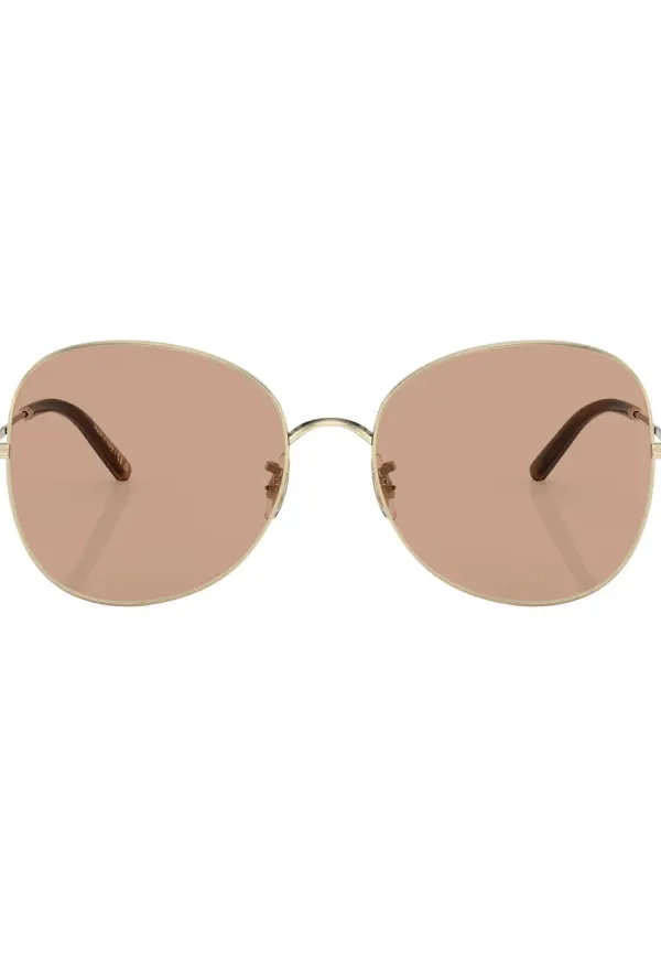 Oliver Peoples runda solglasögon - Guldfärgad
