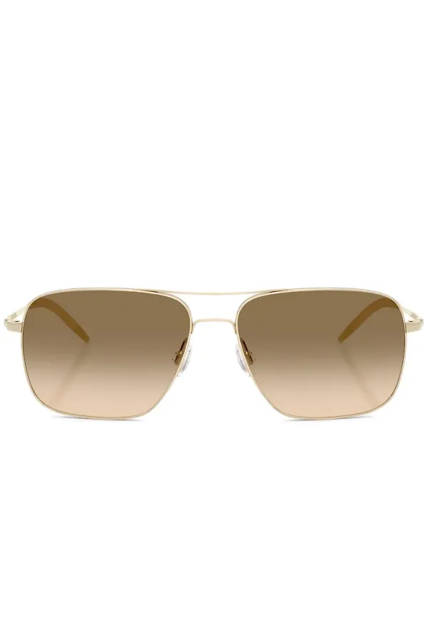 Oliver Peoples solglasögon med metallbågar - Guldfärgad