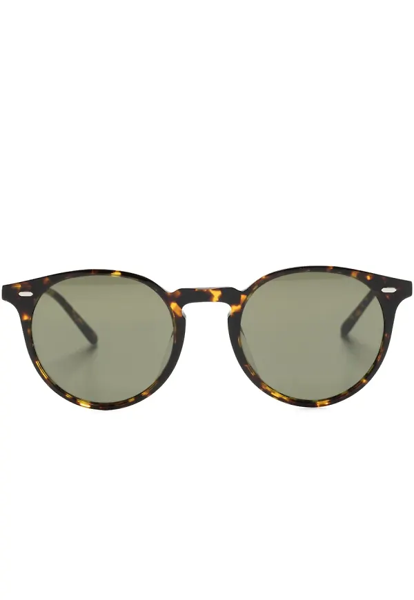 Oliver Peoples solglasögon med runda bågar - Brun