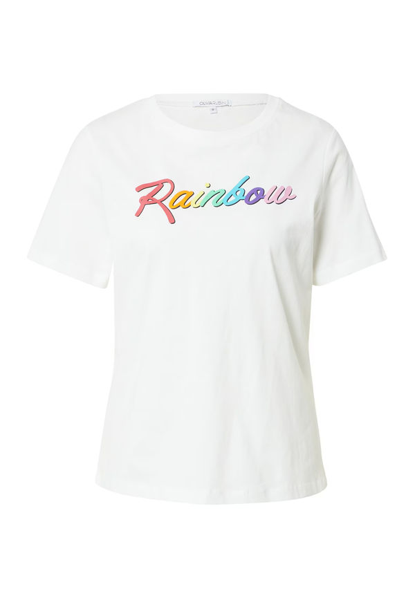 Olivia Rubin T-shirt 'MINDY' limone / jade / mörklila / vit