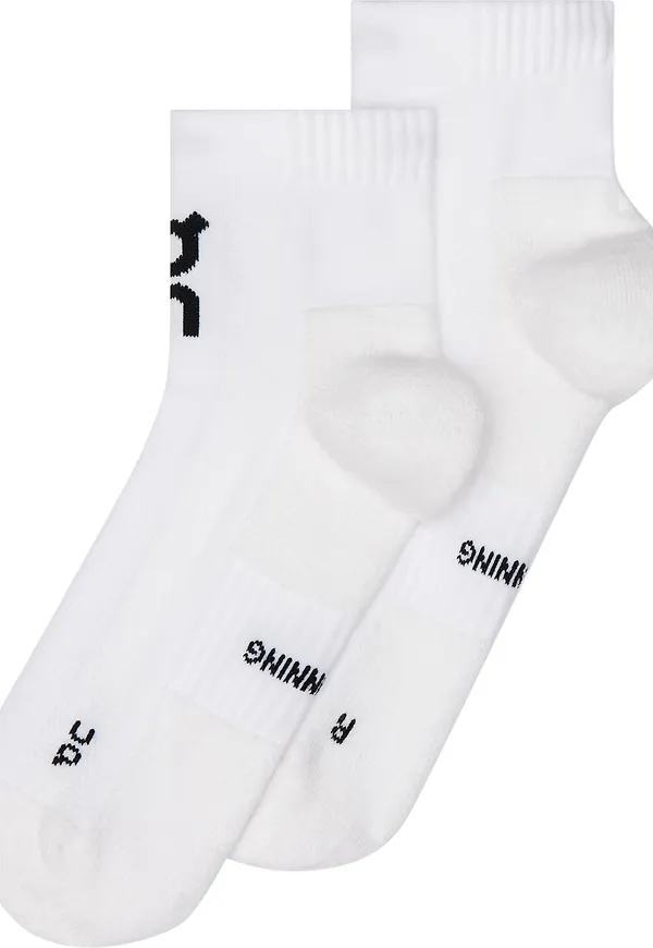 On Core Run Sock Mid 2P White