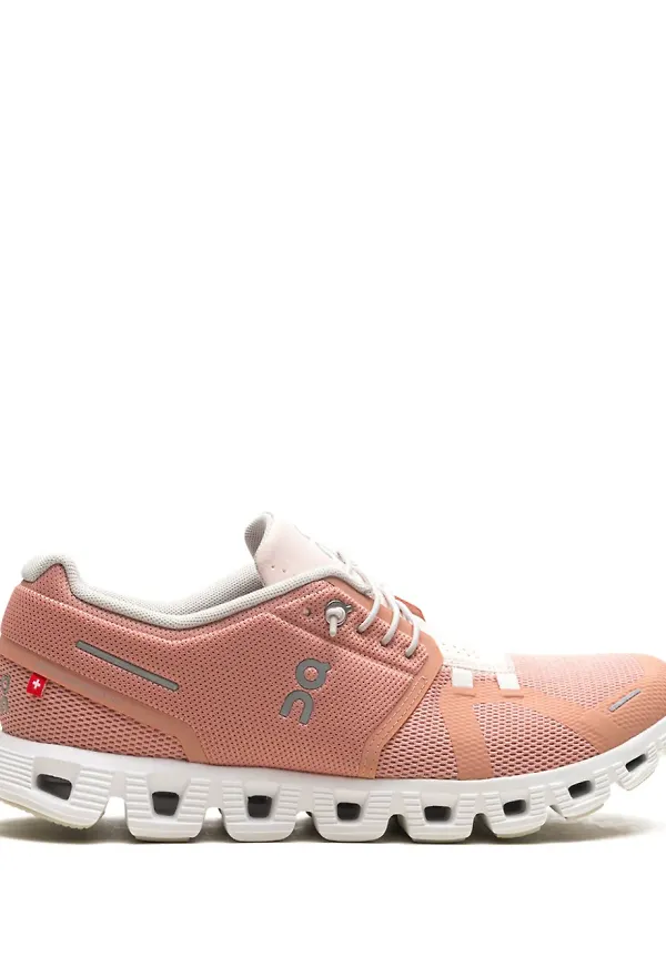 On sneakers med räfflad sula - ROSE/SHELL