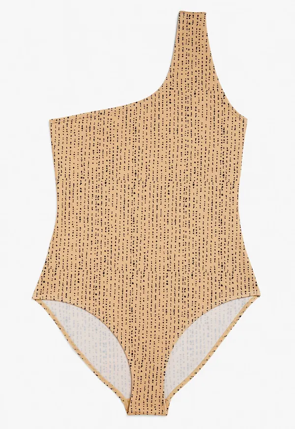 One-shoulder swimsuit - Beige
