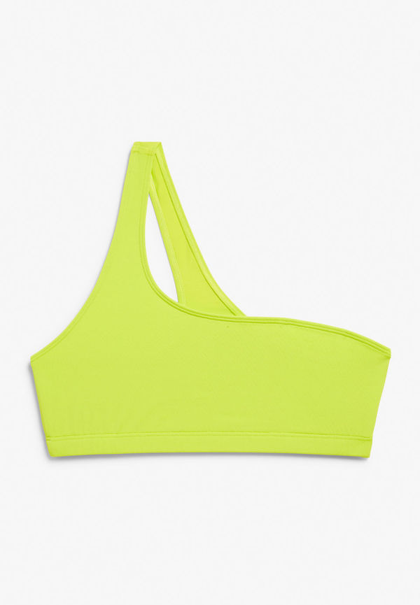 One shoulder bikini top - Green