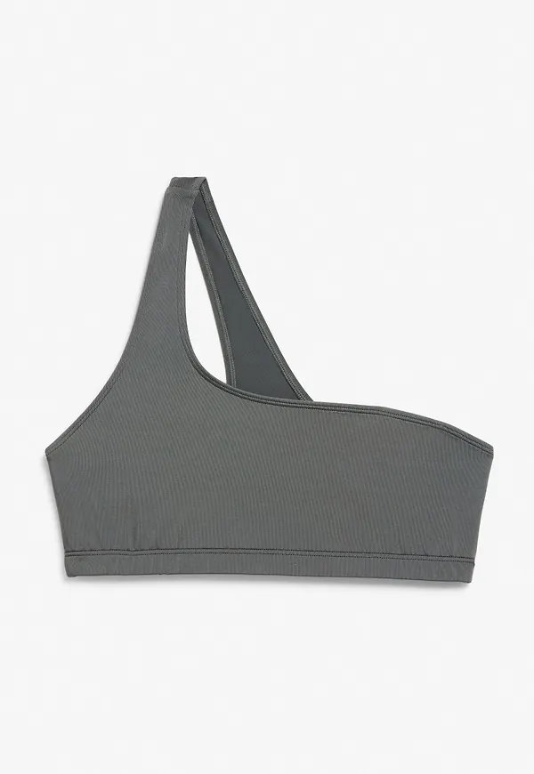 One shoulder bikini top - Grey