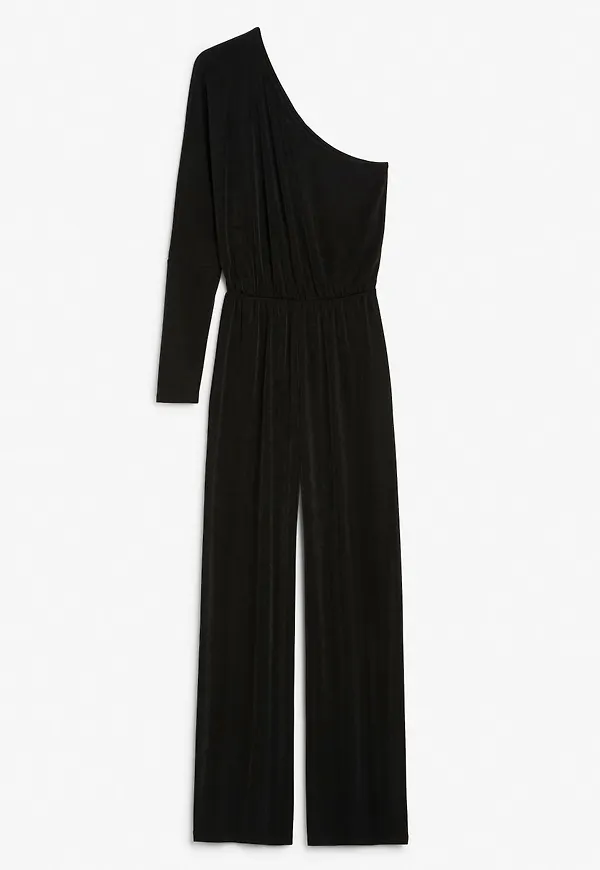 One shoulder jumpsuit - Black