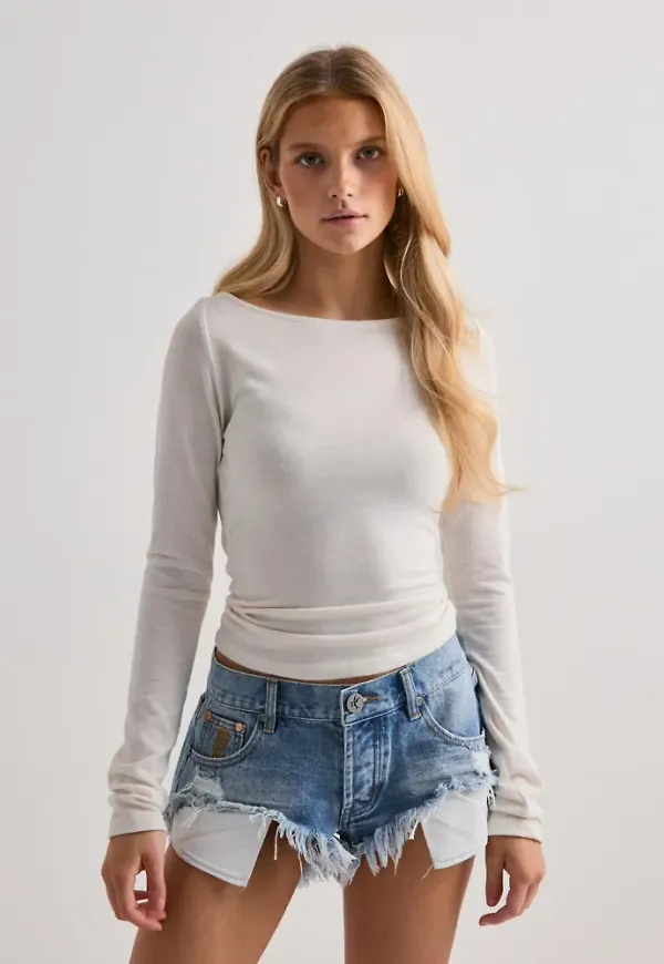 One Teaspoon - Blå - Micro Dukes Shorts