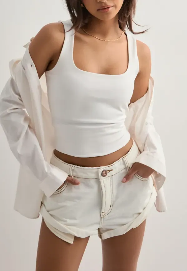 One Teaspoon - Vit - Bandit Low Waist Denim Short