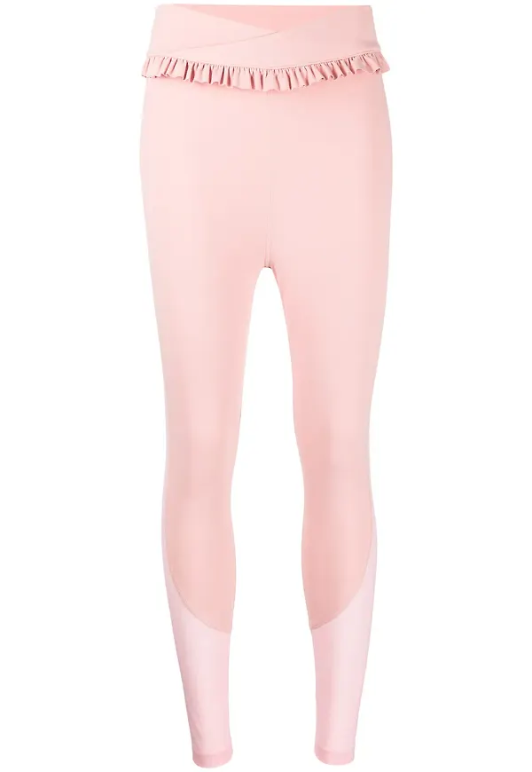 Onefifteen träningsleggings med volangkant - Rosa