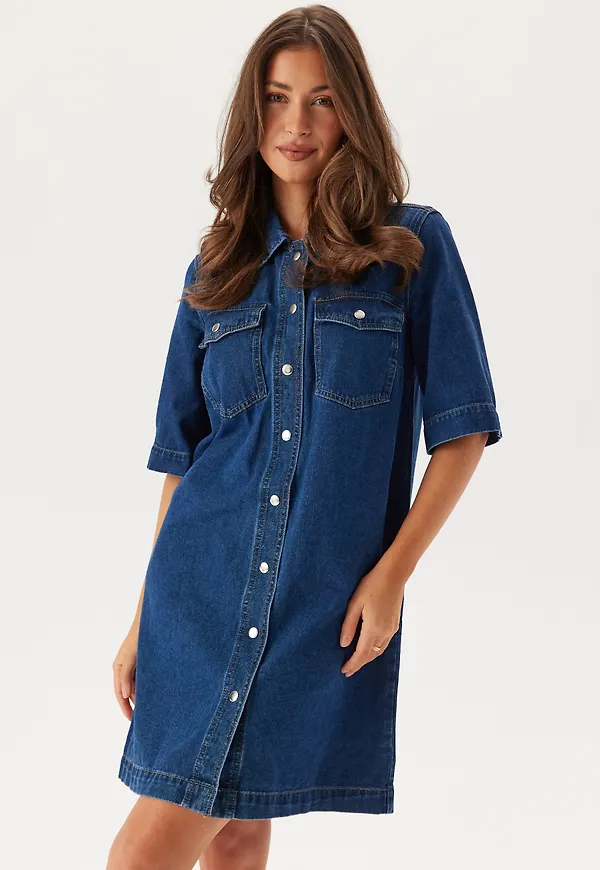 Onlbelle S/S BUTTON DRESS DNM