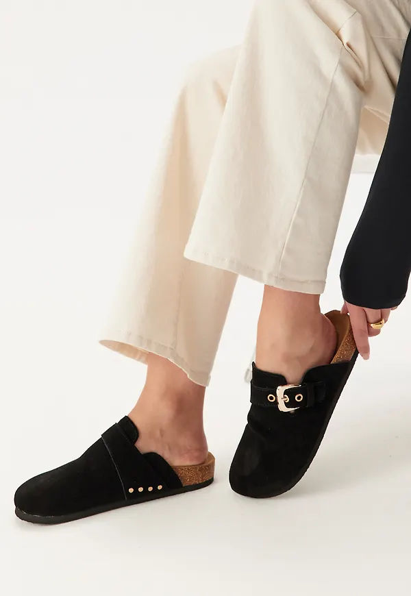 Onlhuston Leather Buckle Mule