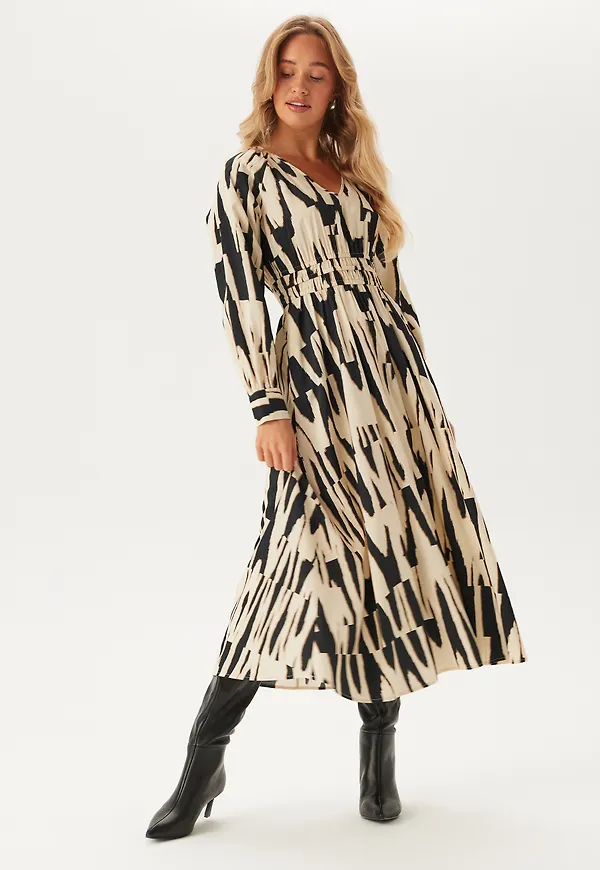 Onlmila Life L/S V-Neck Midi Dress