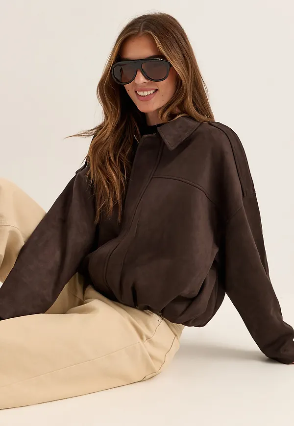 Onlmoon-stina Faux Suede Bomber